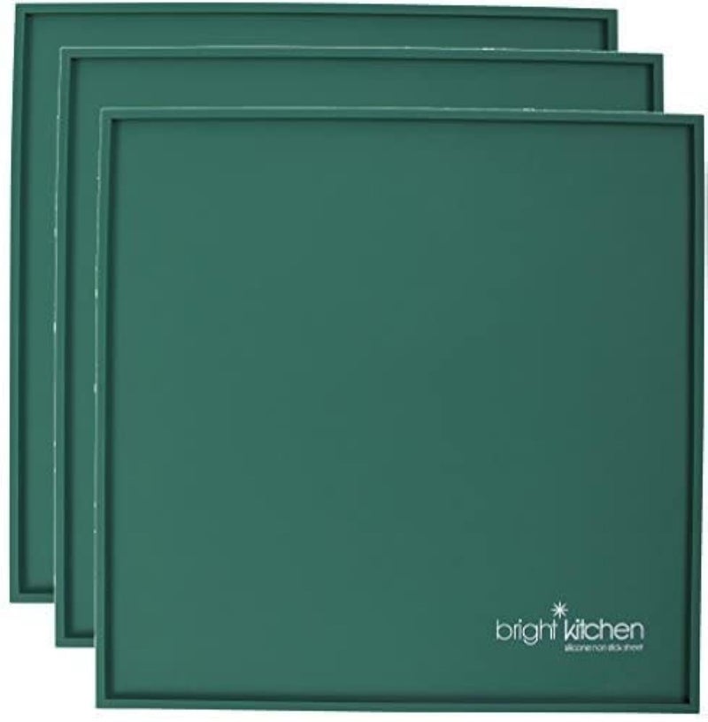 Bright Kitchen Set of 3-14" x 14" Edge Silicone Sheets for Excalibur Dehydrator Bright Kitchen Re-Usable Non-Stick Mat Lip For Fruit Leather Liquids Batter Roll Up (3 Edge Sheets) - Image 1